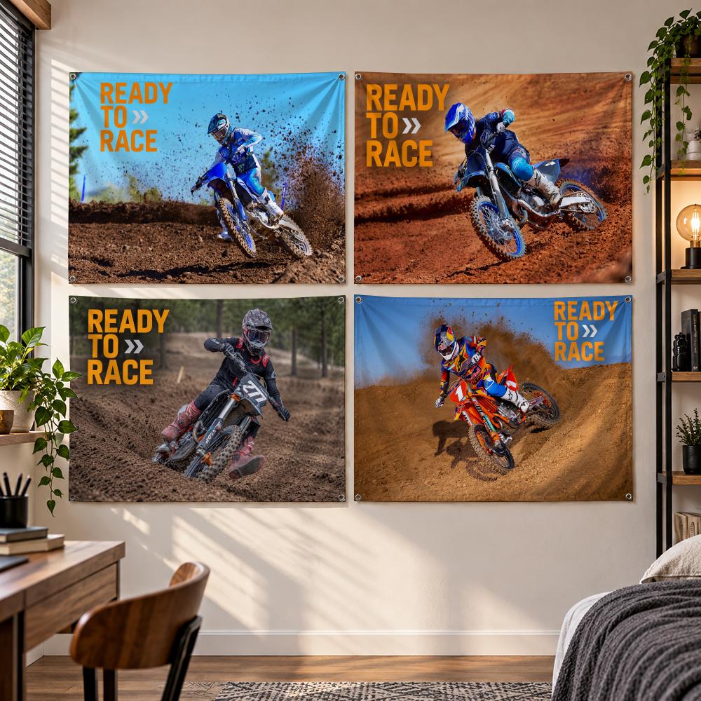 Outdoor Sport Club - Banderas decorativas con motivos de carreras